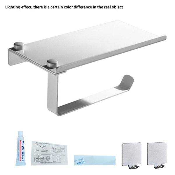 

toilet paper holders accessories hardware home l shape bathroom holder set no drill aluminum rustproof phone self adhesive hooks kitchen