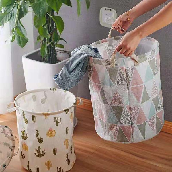 

storage baskets buggy bag waterproof household dirty laundry basket folding clothing bucket clothes toys organizer