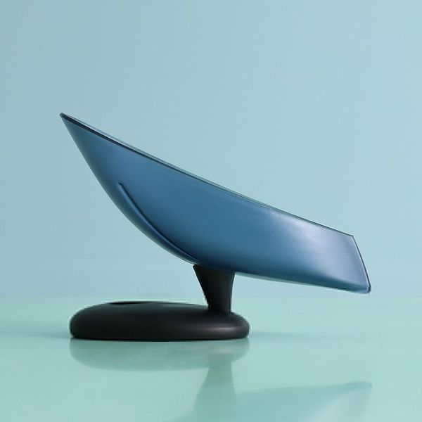 

soap dishes leaf shape holder with suction cup self draining perforation-innovative boxor for shower bathroom