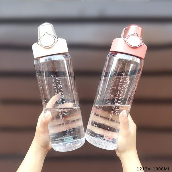 

water bottle sport plastic portable for drinking tea mug outdoor camping supplies coffee kitchen tools