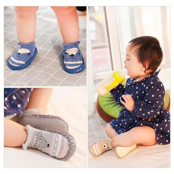 

first walkers baby socks with rubber soles infant sock born autumn slip anti soft floor for 0-3 shoes winter years children sole k3j8