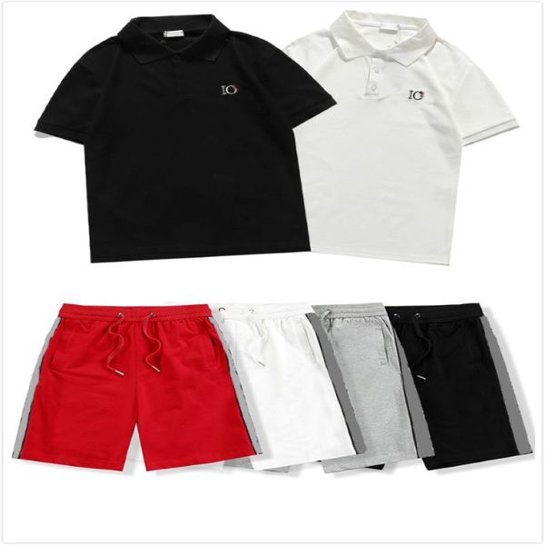 

2021 tracksuits men's fashion polo shirts + shorts mens letter printing suits mens summer tracksuit casual tshirts casual short, Gray