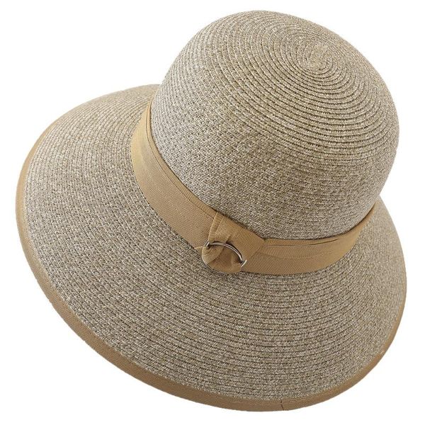 

wide brim hats 2021 style summer beach straw for women girls, Blue;gray