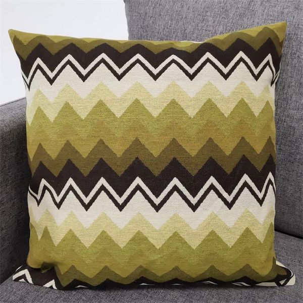 

cushion/decorative pillow selling jacquard square cushion cover throw pillowcase green geo home living room
