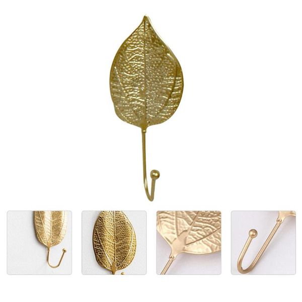 

hooks & rails 1pc elegant leaf shaped hanger storage holder iron home hook