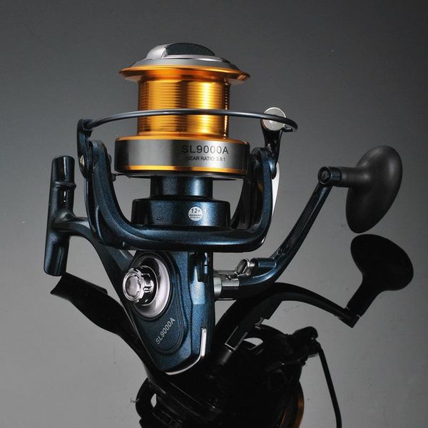 

fishing reels spinning 12+1bb reel metal sl8000 series 3.9:1 tackle ocean beach baitcasting