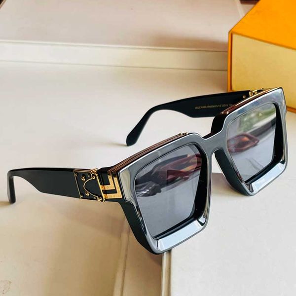 Milionário correto oficial de óculos de sol SS para homens e mulheres quadrados de quadro completo vintage 1165W 1: 1 unissex ouro brilhante boa venda de alta qualidade 96006 wttq