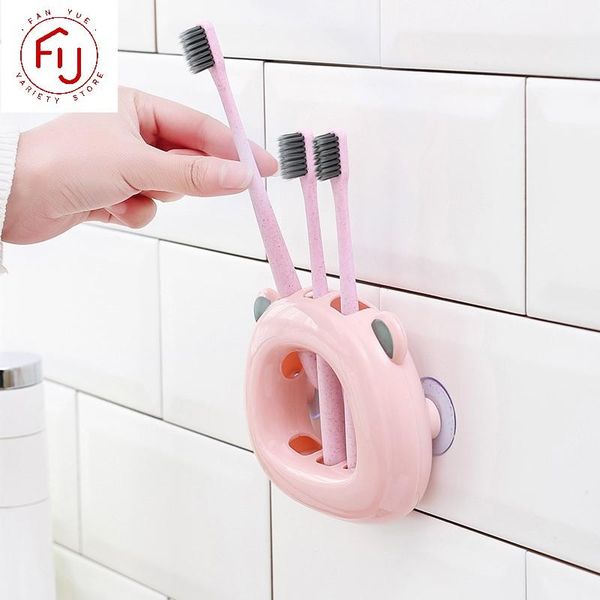 

toothbrush holders cartoon holder bathroom cute suction cup rack wallmount organizer storage