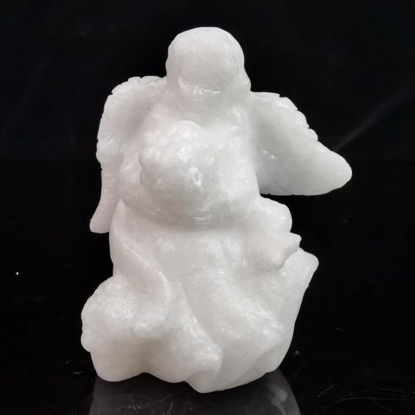 

decorative objects & figurines angel natural stone and mineral quartz rock crystal crafts statue hand carved diy decorations cure