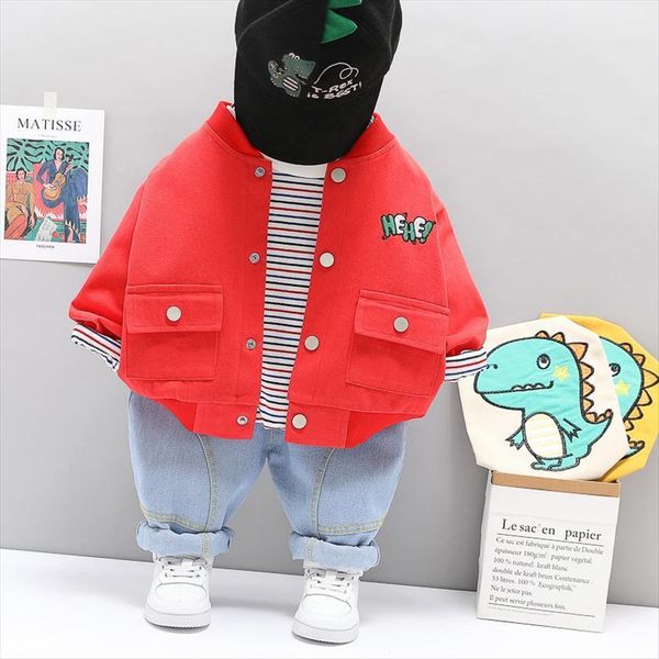 

spring autumn children cartoon clothes baby boys girls jacket t shirt pants 3pcs sets kids infant clothing toddler tracksuit, White