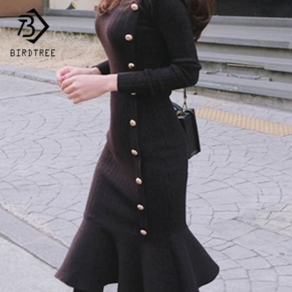 

casual dresses arrival autumn dress o-neck elegance full sleeve solid with knitting women clothing s d88643ld, Black;gray