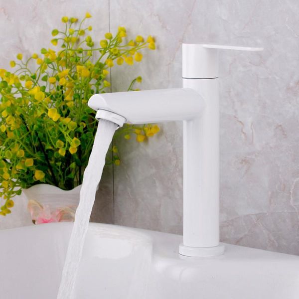 

bathroom sink faucets basin single cold faucet hole handle wash mixer tap black finish