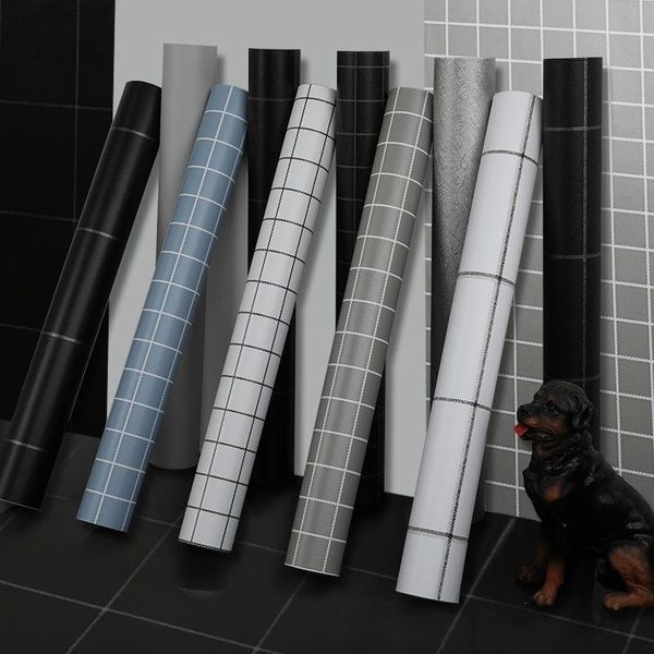 

wallpapers 5m/10m living room kitchen bathroom waterproof wall stickers home decoration removable ins lattice self-adhesive wallpaper