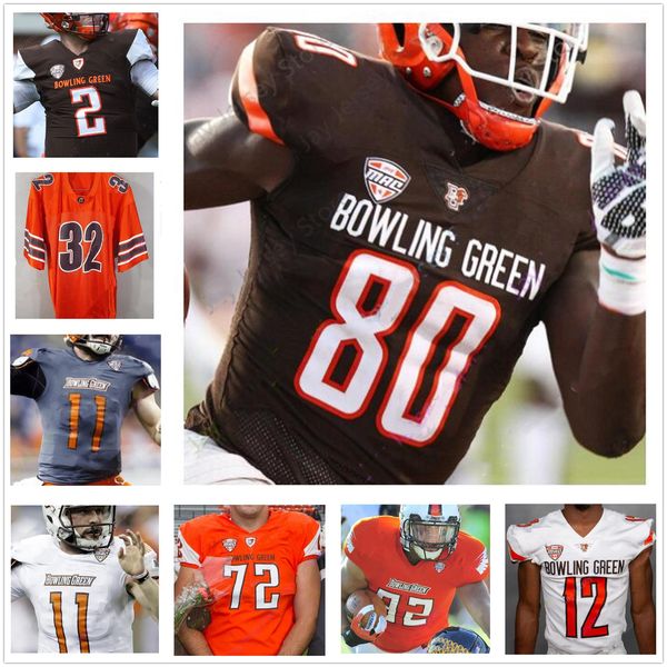 

bowling green bgsu football jersey ncaa college matt mcdonald nick mosley austin osborne cavon croom jamal johnson grant loy denley morris b, Black
