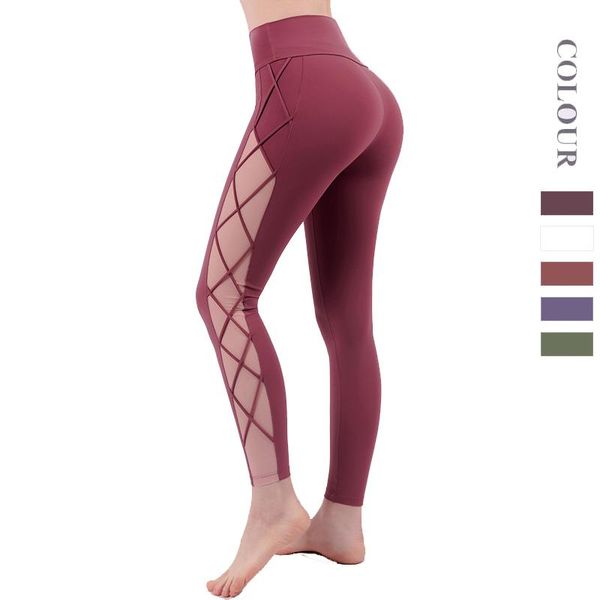 

women yoga pants fitness gym sports leggings running tight mesh seamless compression training outfit