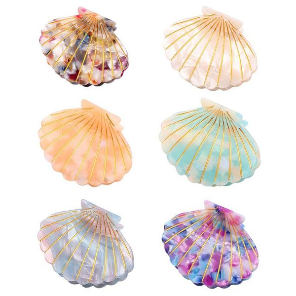 

hair clips & barrettes angelady 1pc women headdress acetate resin creative floral print grip fashion decor girls hairpin gift, Golden;silver