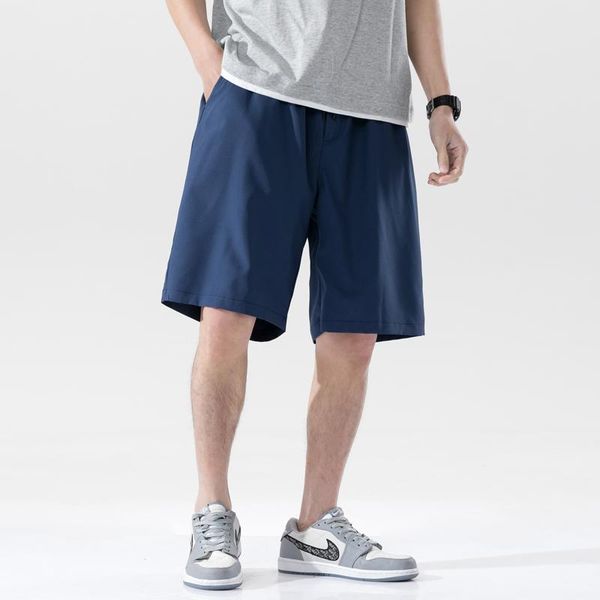 

men's shorts breathable mens beach casual bermuda masculino 2021 summer black running solid polyester printed men 5xl, White;black