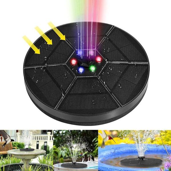 

garden decorations 6v/3.5w 18cm solar water fountain pump colorful led floating pond swimming pools lawn lights decor x7l9