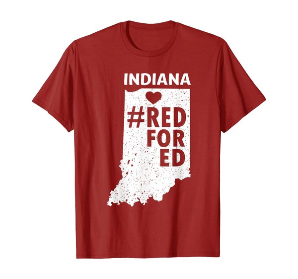 

red for ed indiana teacher t shirts, redfored gift t-shirt, White;black