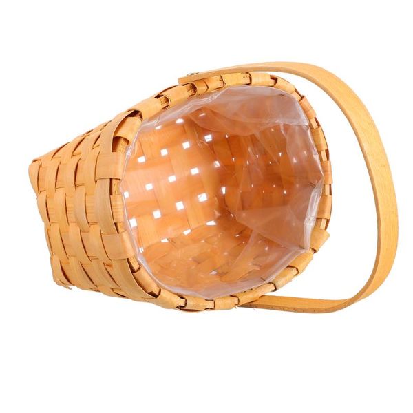 

storage baskets 1pc creative rattan woven basket flower fruit (khaki)