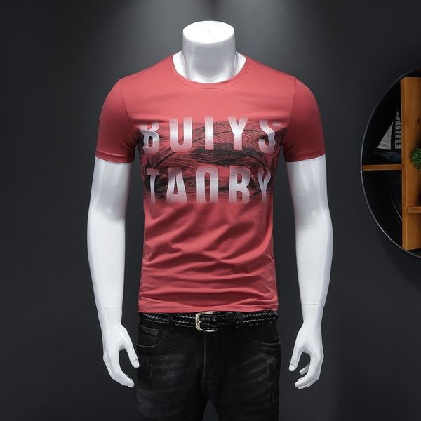 

t shirt men's short sleeve 2021 summer korean fashion printed, White;black