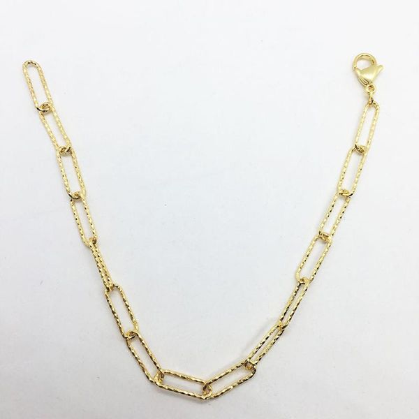 

chains 1pc boutique 4.5/6mm width classic 18k goldcopper couple necklace man pulseira bracelet female gift jewelry wholesale items, Silver