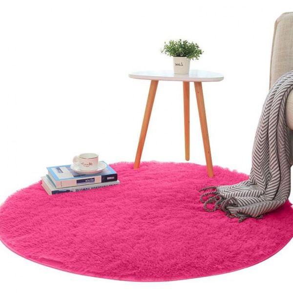 

carpets round silk rug nordic modern style cushion bedroom bedside mat living room coffee table carpet decoration blanket