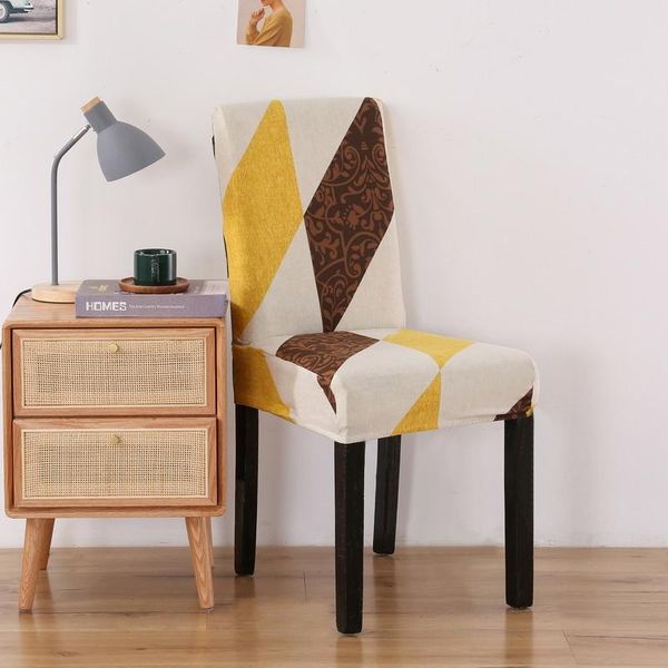 

printed elastic chair cover office modern simple covers dining room
