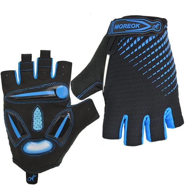 

cycling gloves half finger shockproof mtb bike breathable outdoor anti-slip biking l, Black