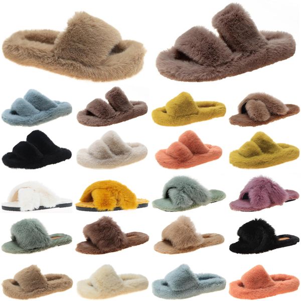 

2021 luxury women slides slippers shoes womens comfortable loafer black yellow slide slipper flat flip flops size 35-40 color77
