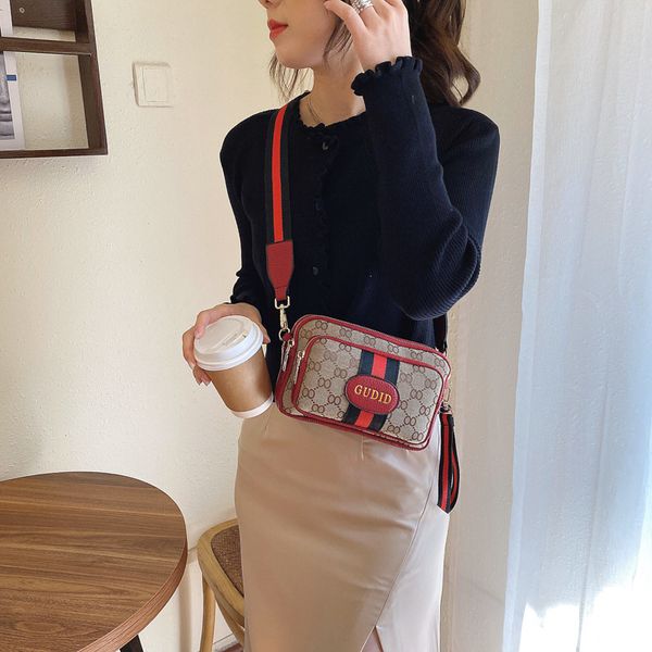 

designer women's new fashion printed canvas personalized mini messenger single shoulder mobile phone simple small square bag handbags o