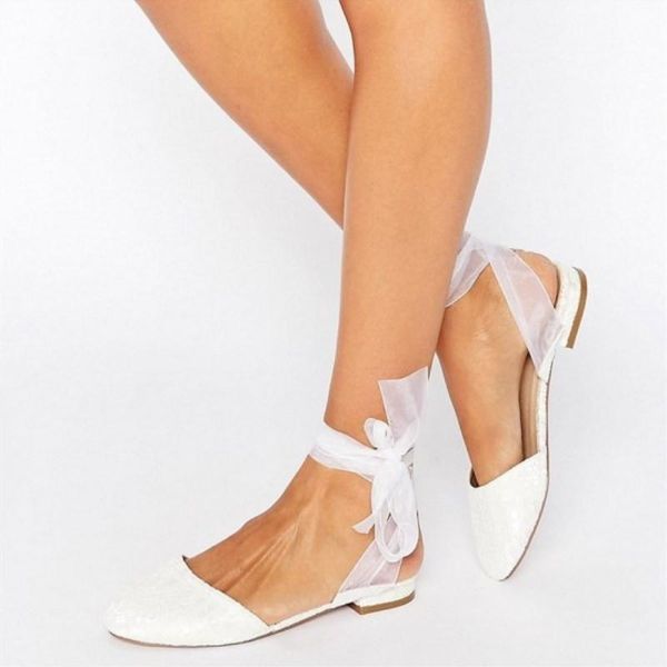 

sandals mkkhou fashion women summer white lace flat shoes back empty ankle straps ladies wedding bridesmaid, Black