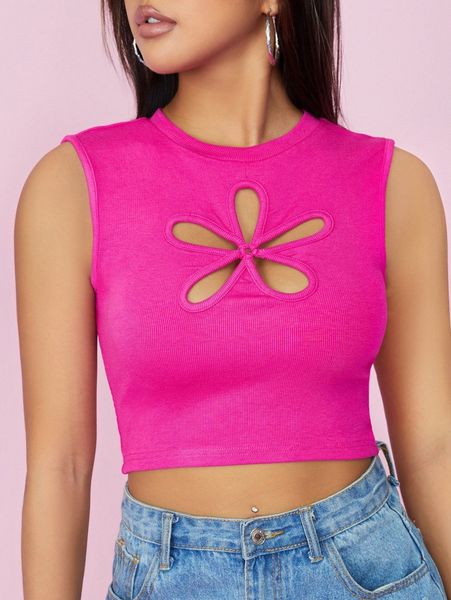 

cutout front crop tank s8ll#, White