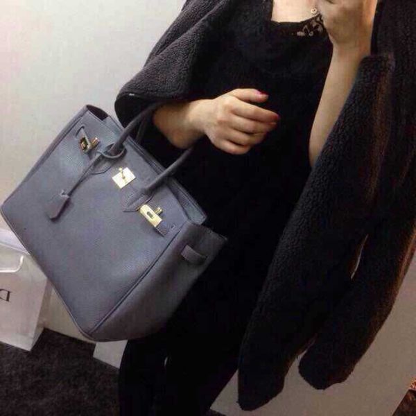 

pu litchi pattern large capacity handbag women's saleso163 hand outlets