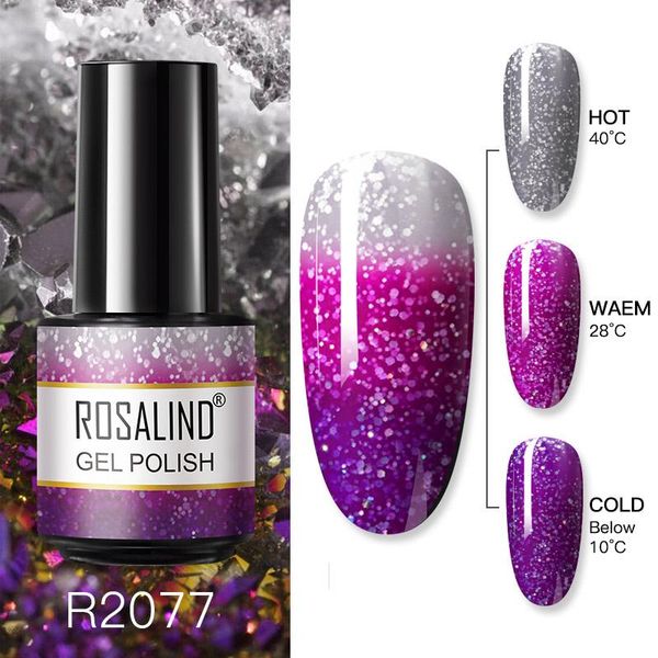 

gel nail polish temperature color changing glitter art uv semi permanent shine for manicure, Red;pink