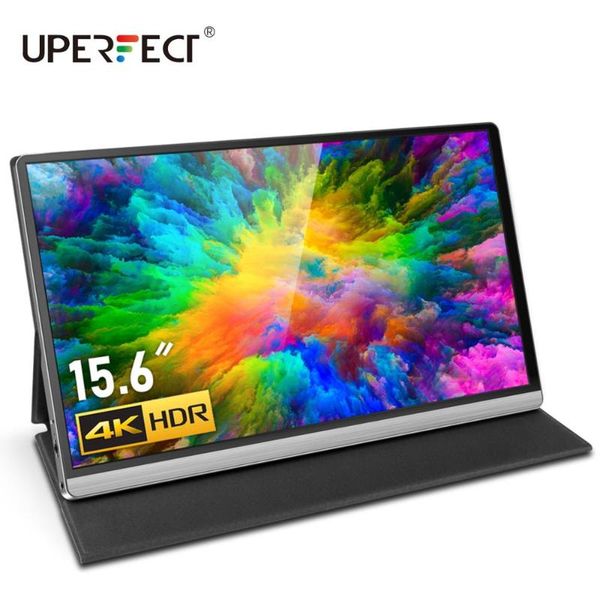 

monitors 4k portable monitor 15.6 inch usb c ips gaming 3840 x 2160 uhd external computer display for pc lapps4