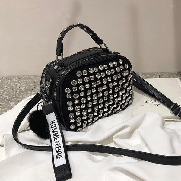 

evening bags super flash women leather shoulder bag full diamonds lady crossbody 2021 handbags designer sac main femme
