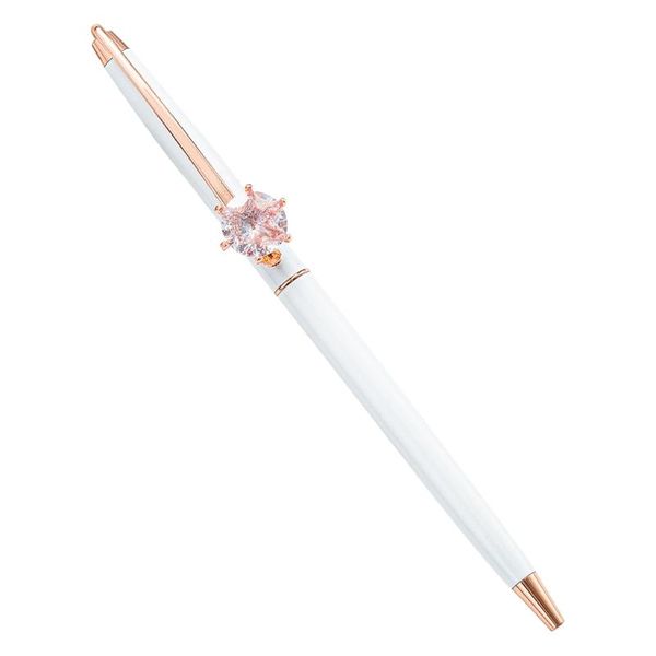 

ballpoint pens fancy diamond ink pen metal refillable signature assorted colors gift for women men, Blue;orange