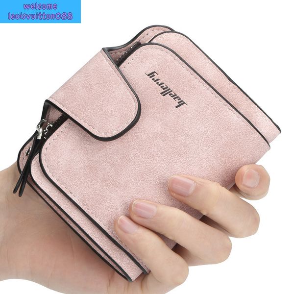 

Handbags Felicie Luxurys Purse Designers Baellerry Korean Women's Wallet Multi Card Zipper Short Creative Small Frosted Pickup Bag, Red;black