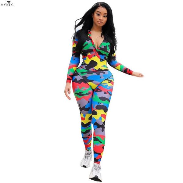 

women's jumpsuits & rompers women tracksuit camo jumpsuit long sleeve zipper up camouflage print moto biker classic sporting skinny rom, Black;white