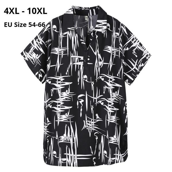 

polo plus size 10xl 9xl 8xl 4xl women short sleeves summer t-shirts femme black white print casual clothing mujers slim tee