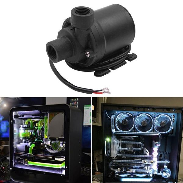 

fans & coolings f9 12v dc submersible water pump for deskpc cpu cooling system 9w g1/4 and 4pin thread accessory