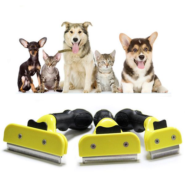 S M Lyellow Pet pincéis para cão gato pequeno animal grooming pente cócegas cócegas limpeza escova cabelo clipper ferramentas furminas