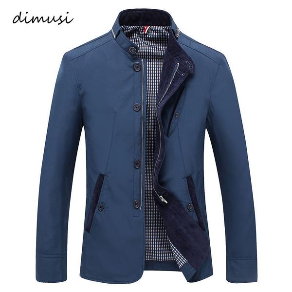

men's jackets dimusi autumn bomber jacket male overcoat casual solid slim fit stand collar zipper men trench coat 4xl,ta008, Black;brown