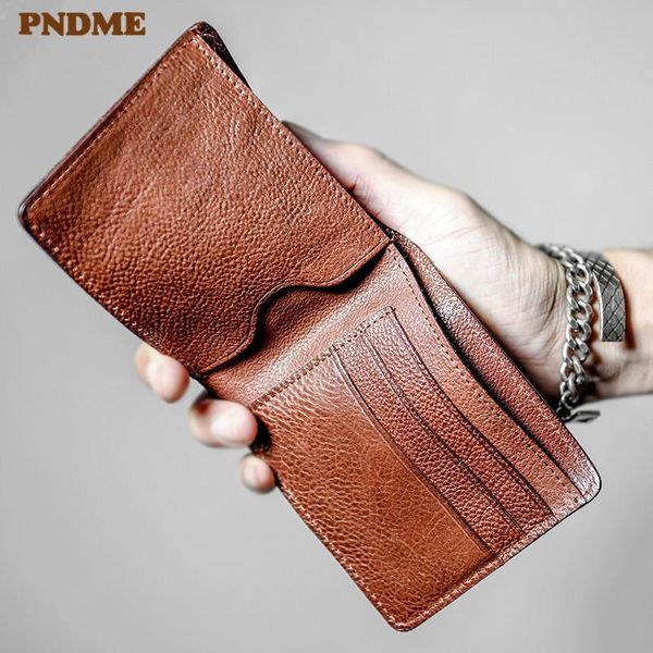 

wallets simple vintage genuine leather men wallet soft natural first layer cowhide short id holder brown purse, Red;black