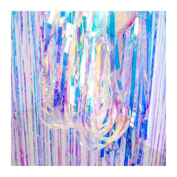 

party decoration 2m 3m 4m metal foil flashing rain curtain birthday wedding anniversary studio background 075