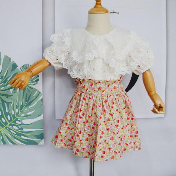 

summer lace girls dress embroidery shirt flower tutu ball gown 2pcs outfits chidlren birthday princes dresses for girl's, Red;yellow