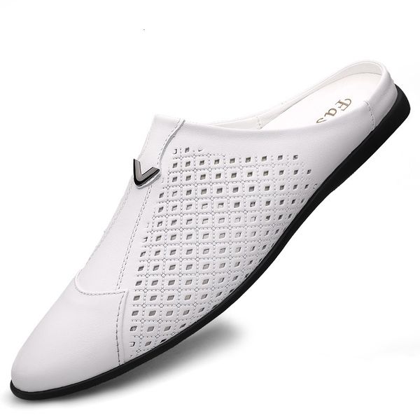 

dress shoes italian summer hollow male casual shoes brand of genuine luxury leather moccasins men breathing boat slip in moccasins% 2hga, Black