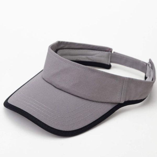 

summer 100% cotton sun visor caps for men women casual hats yellow pink black red grey blue purple visors, Blue;gray