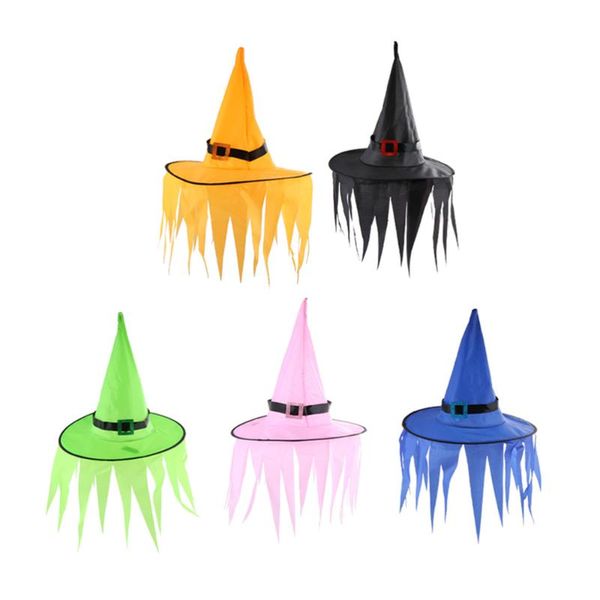 

party hats 5pcs led witch glowing colorful for carnival
